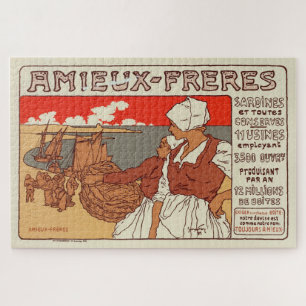 Amieux Frères - Vintage Art Nouveau by Mucha Jigsaw Puzzle