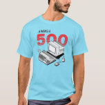 Amiga 500 computer - red version T-Shirt<br><div class="desc">Isometric illustration of a famous amiga 500 retro computer.</div>