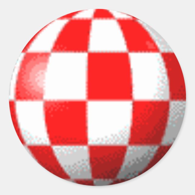 AMIGA BOING BALL CLASSIC ROUND STICKER (Front)