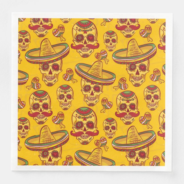 Amigo Skulls Napkin (Front)