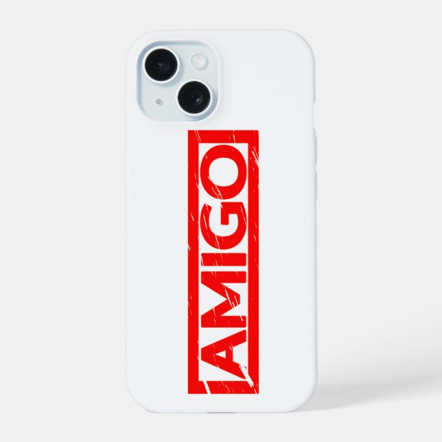 Amigo Stamp iPhone 15 Case (Back)