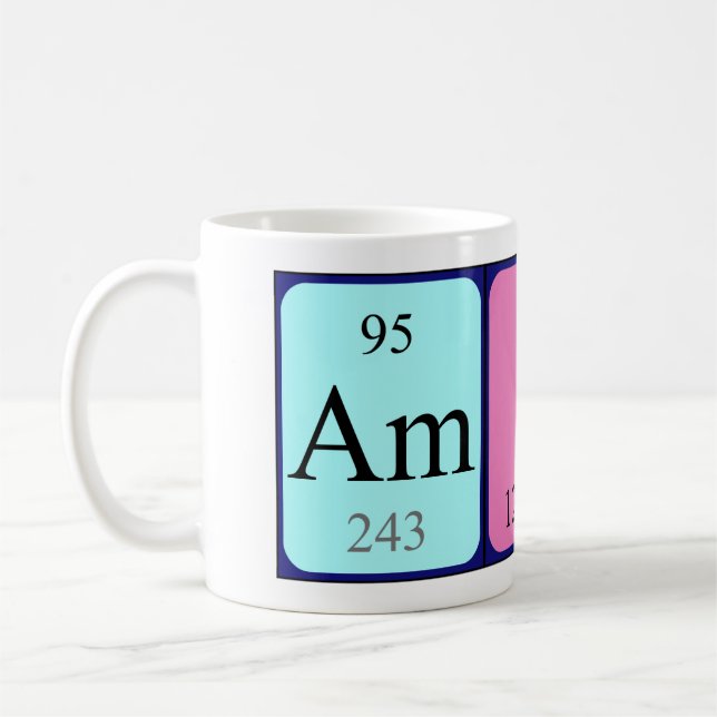 Amina periodic table name mug (Left)