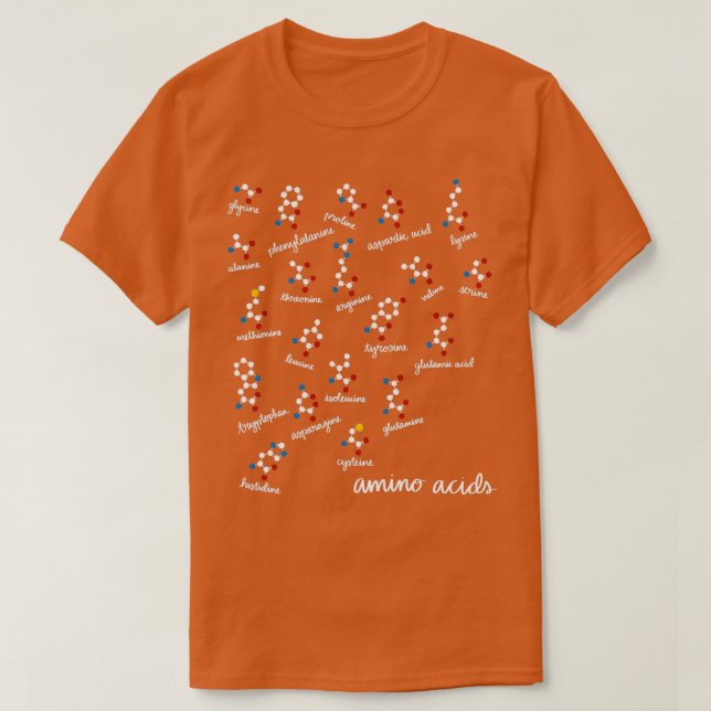Amino Acids Labelled T-Shirt (Design Front)