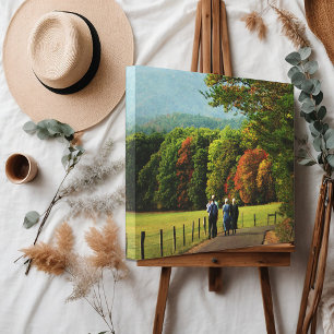 Amish Autumn Walk Canvas Print