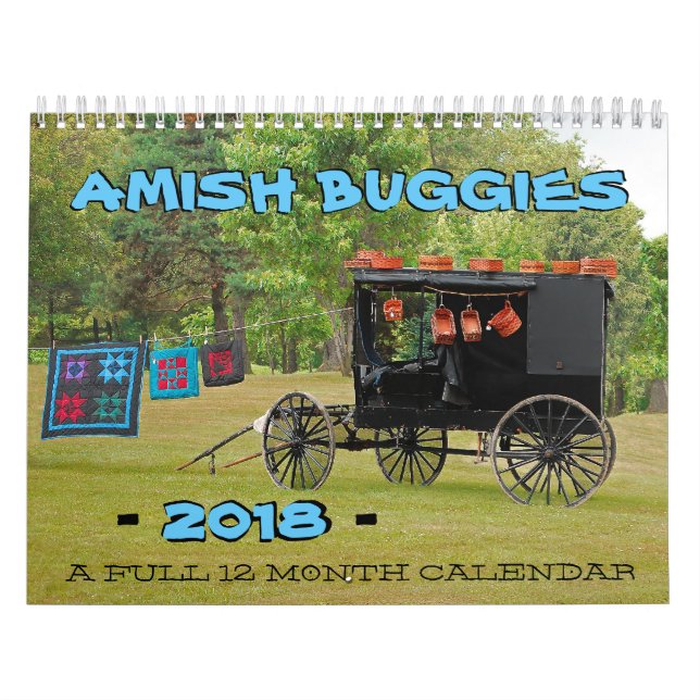 Amish Buggies 2018 Calendar (Cover)