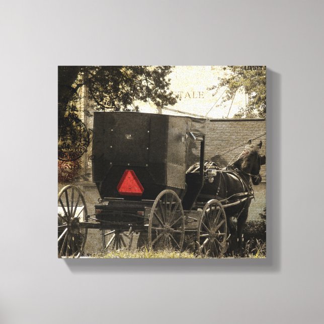 Amish Buggy Canvas Print (Front)