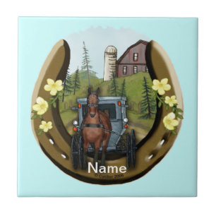 Amish Buggy Returning tile