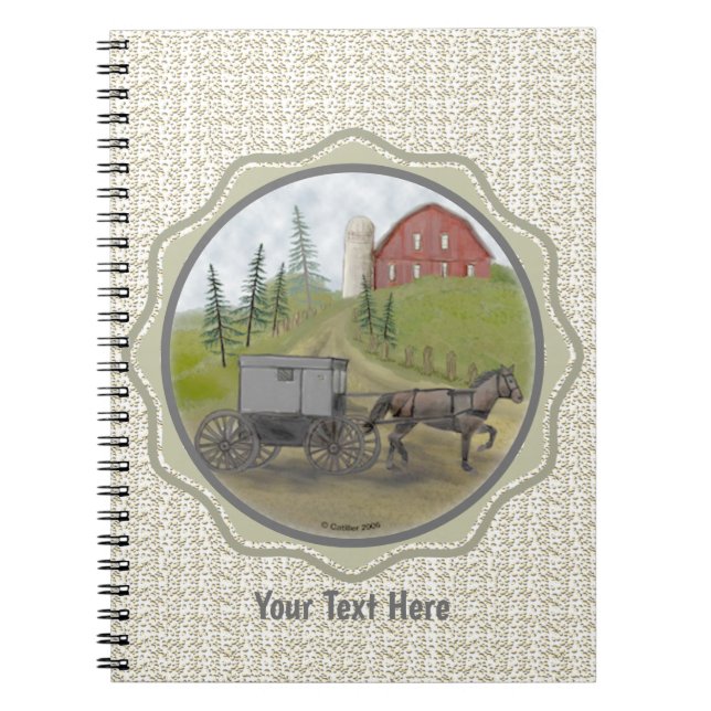 Amish Buggy Visiting Notebook (Front)