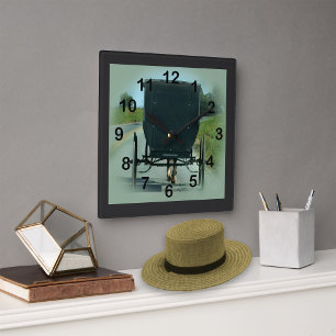 Amish Buggy Wall Clock