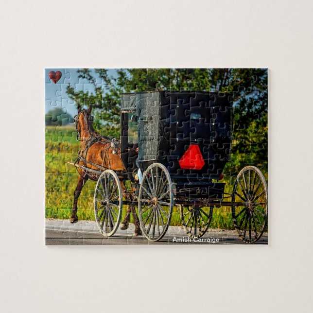 Amish Carraige Jigsaw Puzzle (Horizontal)