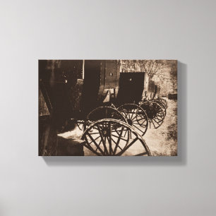 Amish Cart Wheels Grunge Canvas Print