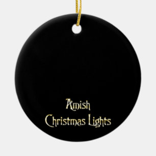 Amish Christmas Lights Ceramic Tree Decoration