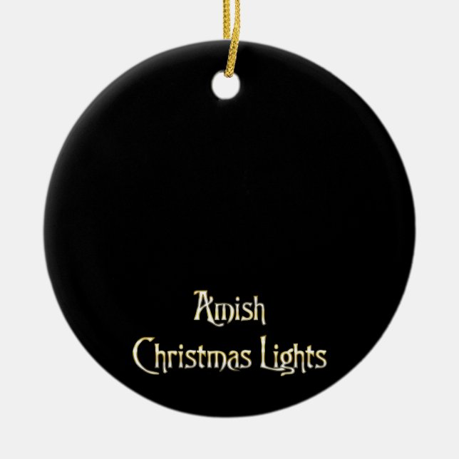 Amish Christmas Lights Ceramic Tree Decoration (Front)