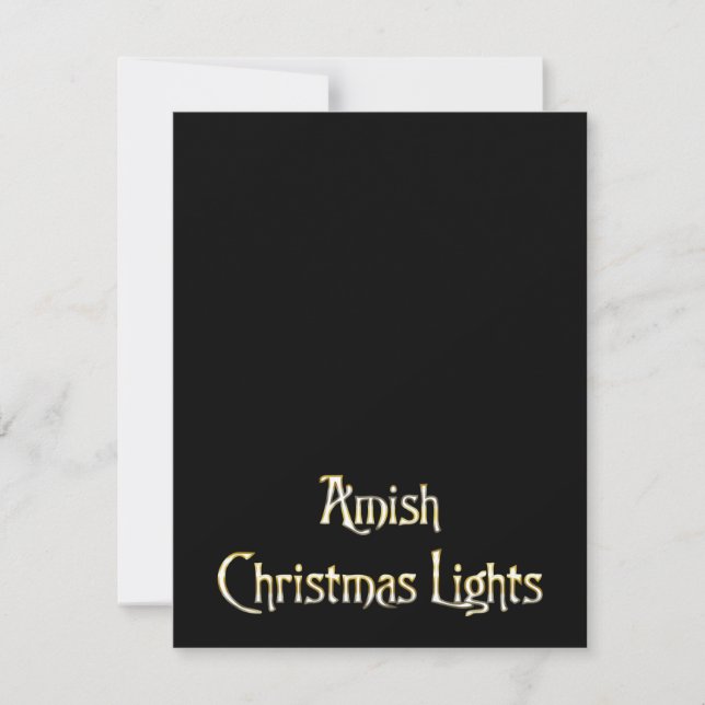 Amish Christmas Lights Holiday Card (Front)