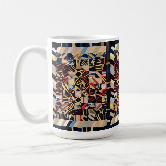 Amish Crazy Quilt by Lydia Beachy Coffee Mug (Left)