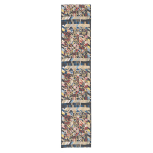 Amish crazy quilt short table runner