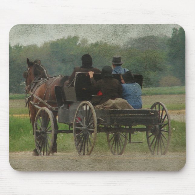 Amish Family Outing Mouse Pad (Front)