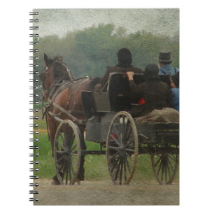 Amish Family Outing Spiral Notebook