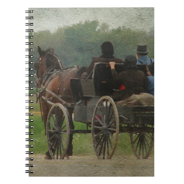 Amish Family Outing Spiral Notebook (Front)