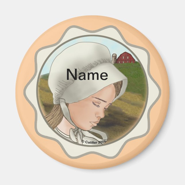 Amish Girl Bonnet  Magnet (Front)