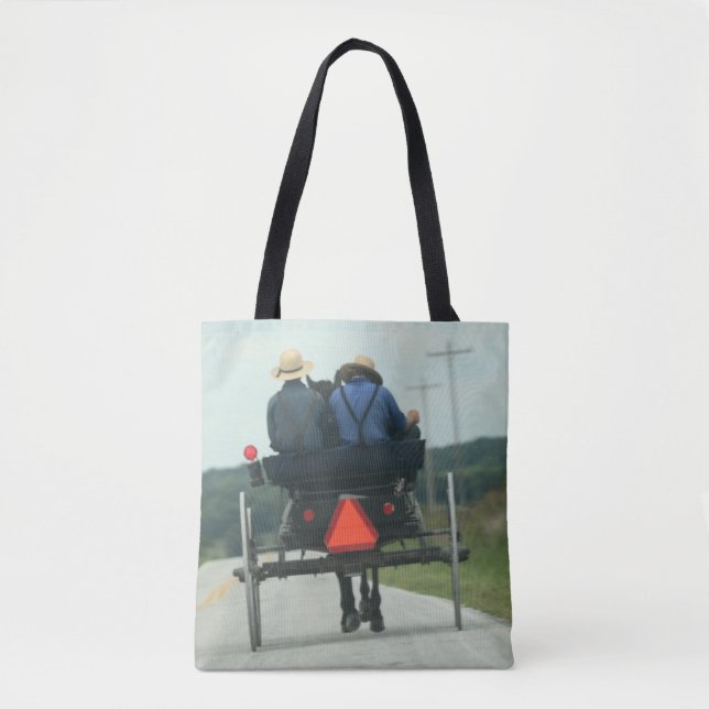 Amish guys tote bag (Front)