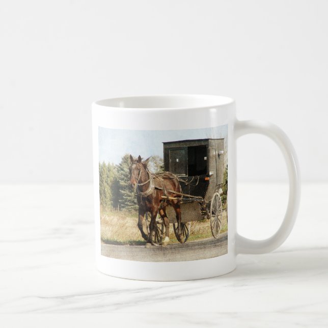 Amish Horse and Buggy Coffee Mug (Right)