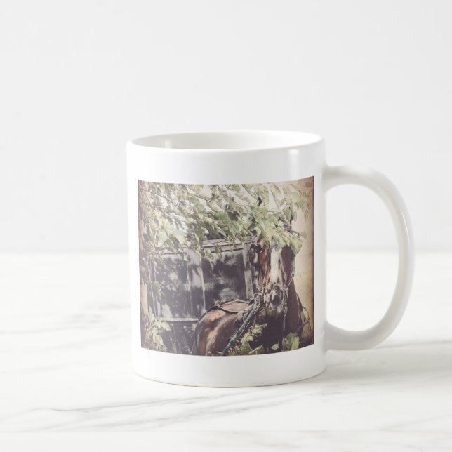 Amish Horse and Buggy in the Shade Coffee Mug (Right)