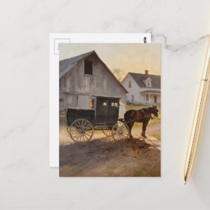 Amish Horse and Buggy Postcard