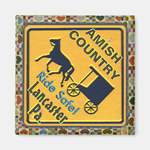Amish Horse & Buggy Ride Safe, Magnet! Magnet