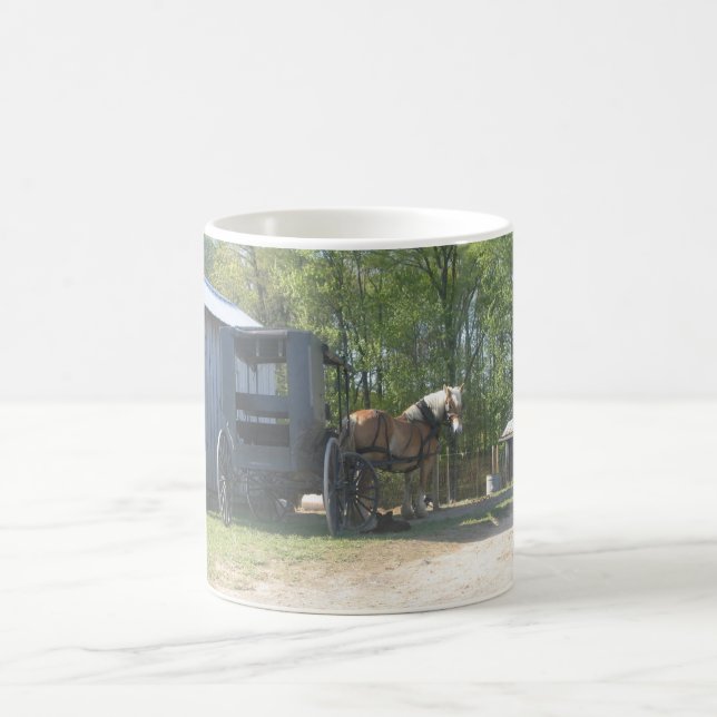Amish Horse Coffee Mug (Center)