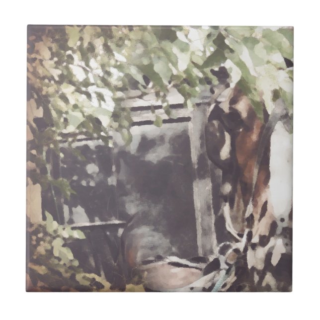 Amish horse tile (Front)