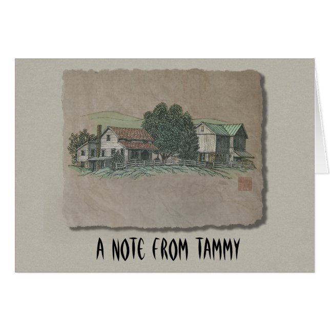 Amish House & Barn (Front Horizontal)