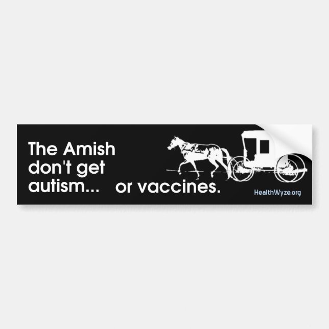 Amish No Autism Bumper Sticker (Front)
