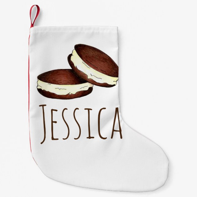 Amish Pennsylvania PA Dutch Foods Whoopie Pie Small Christmas Stocking (Front)