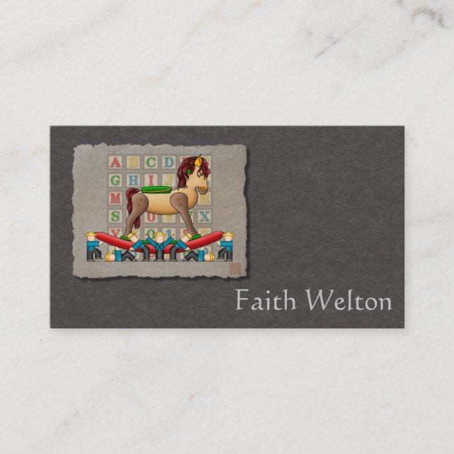 Amish Rocking Horse Business Card (Front)