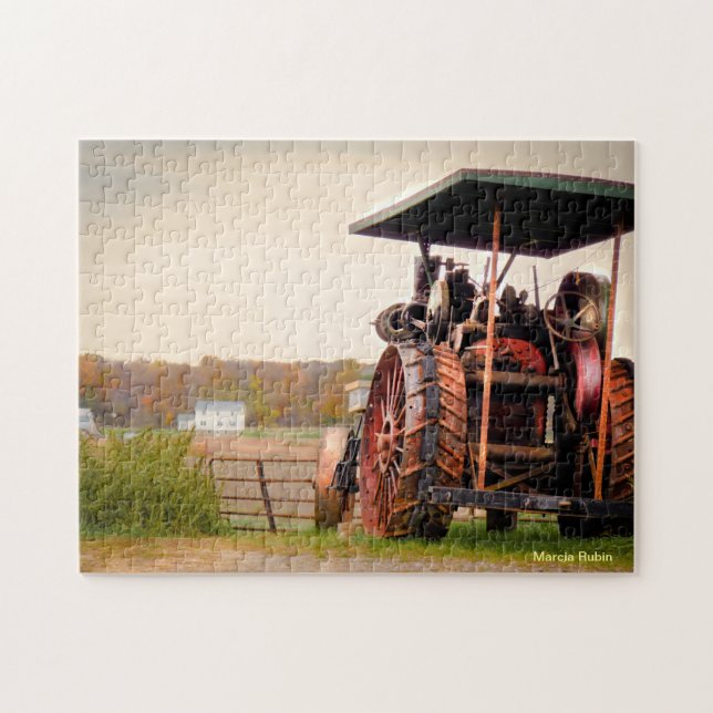 Amish Steam Tractor Jigsaw Puzzle (Horizontal)