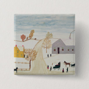 Amish Village 15 Cm Square Badge