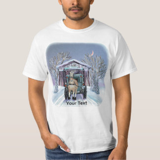 Amish Winter Covered Bridge  T-Shirt