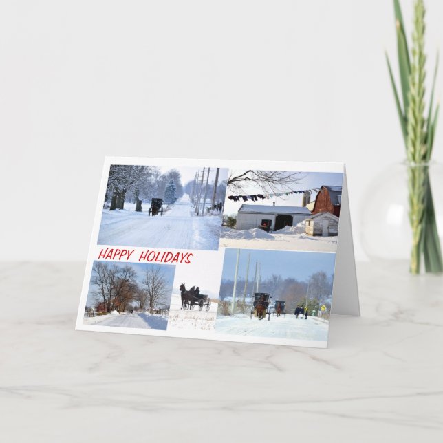 Amish Winter  Holiday Collage (Front)