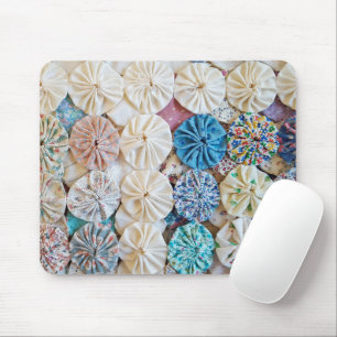 Amish Yo Yo Quilt Pattern Mouse Pad