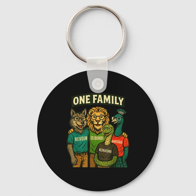 Amistad, Isibindi, Altruismo, Reveur 4 Houses 1 Fa Key Ring (Front)
