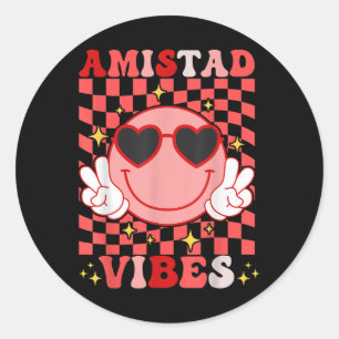 Amistad Vibes Rca System House Of Friendship Smile Classic Round Sticker