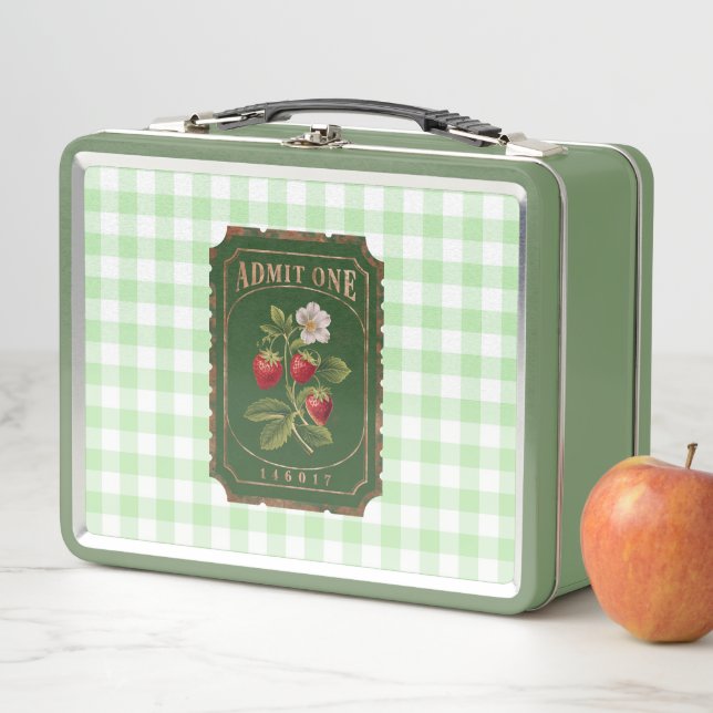 Amit one -Strawberry Metal Lunch Box (In Situ)