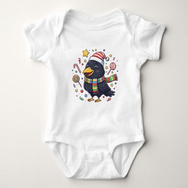 AMITA | Happy Crow - Candy Fun Baby Bodysuit (Front)