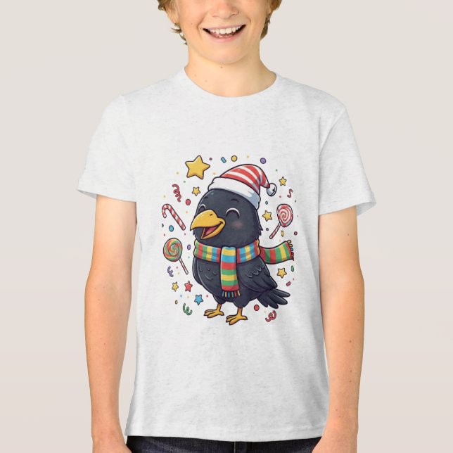 AMITA | Happy Crow - Candy Fun Tri-Blend Shirt (Front)