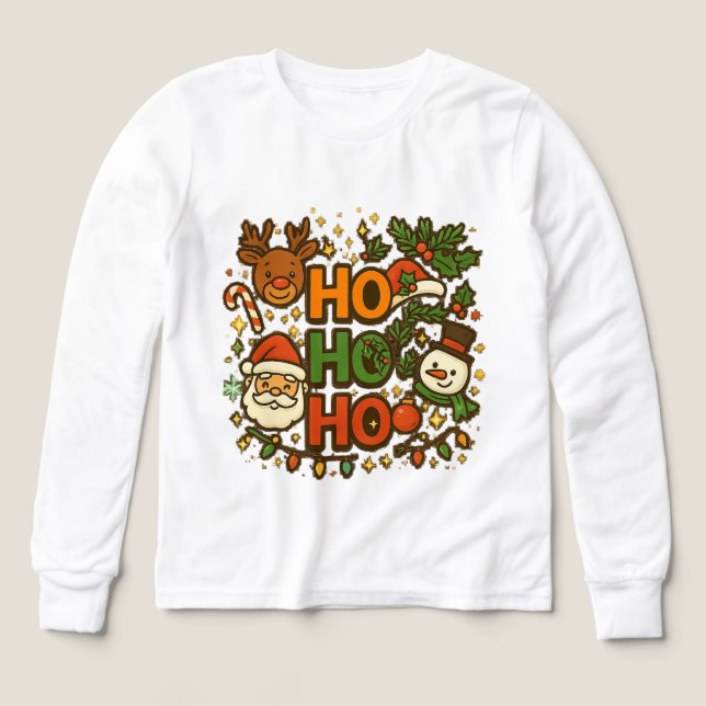 AMITA | HO HO HO Holiday Crew Tee (Design Front)