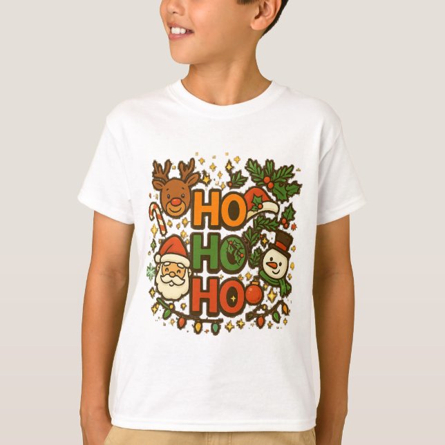 AMITA | HO HO HO Holiday Crew Tee (Front)