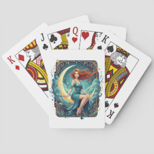 AMITA   Infinite Moonlight   Red‑Haired Muse Playing Cards