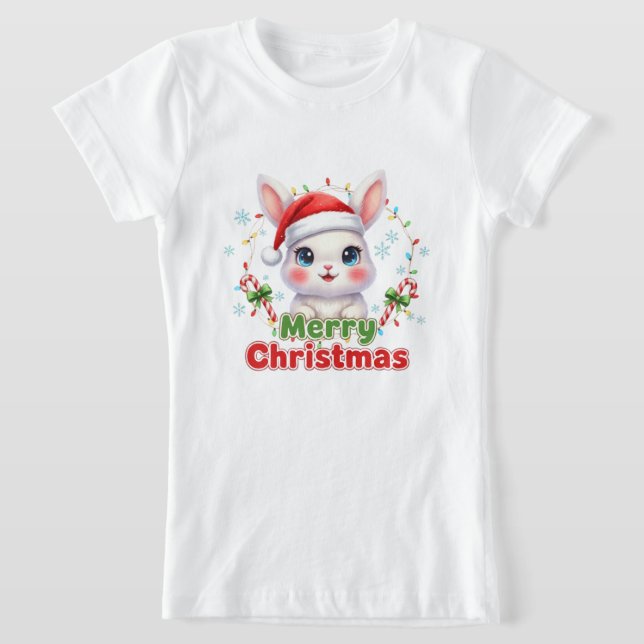 AMITA - Merry Christmas Bunny T-Shirt (Laydown)