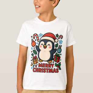 AMITA Merry Christmas Penguin T-Shirt